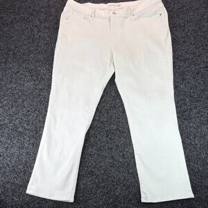 Levi’s Classic Straight Jeans Womens 18W White Denim Plus Size Red Tab